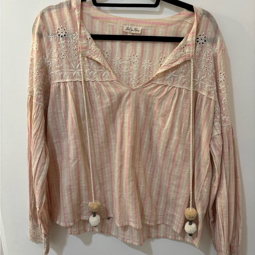 Loveshack Fancy Embroidered Top